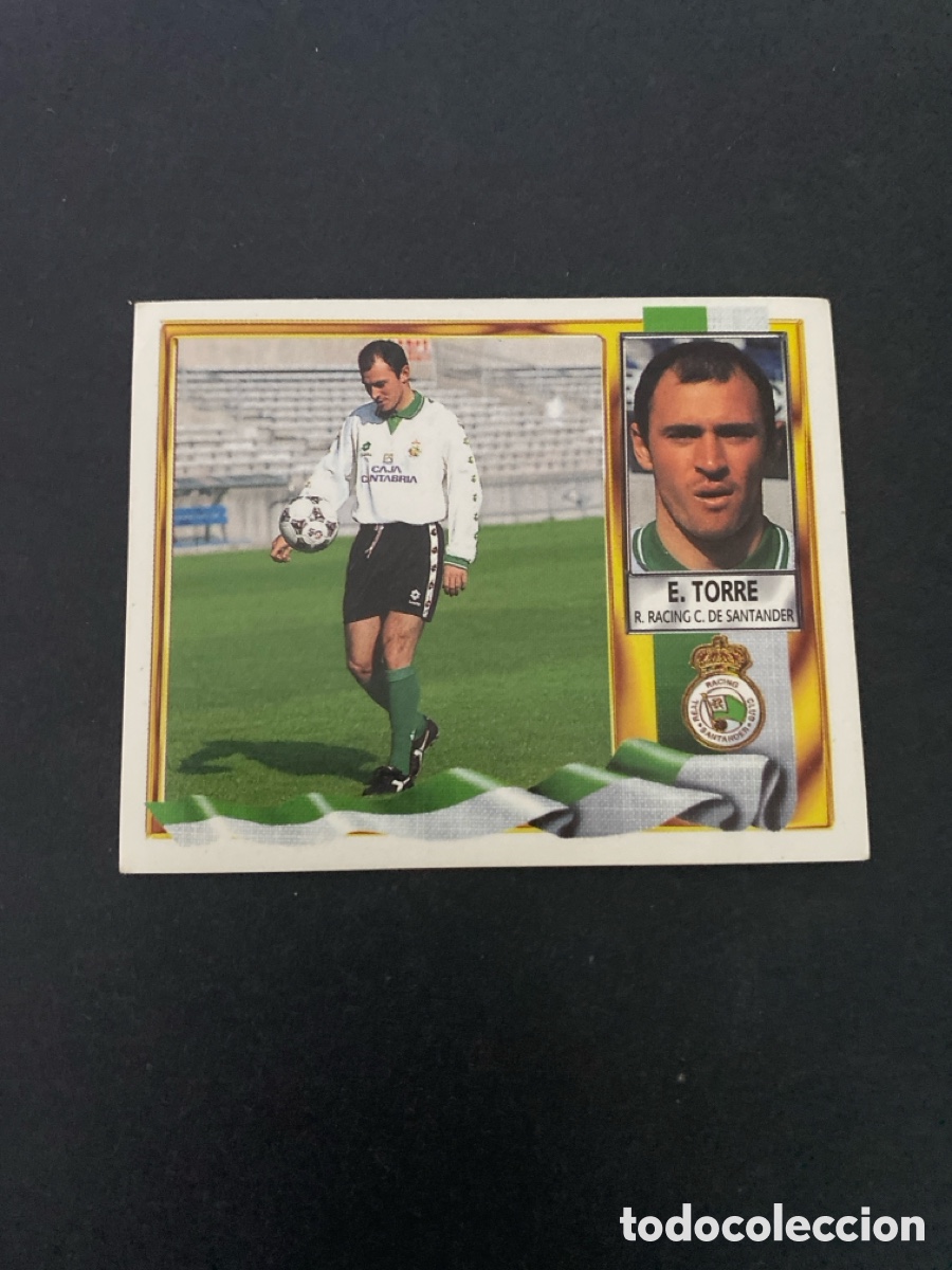 Cromos de f&uacute;tbol: Cromo liga 95/96 R Racing de Santander nunca pegado