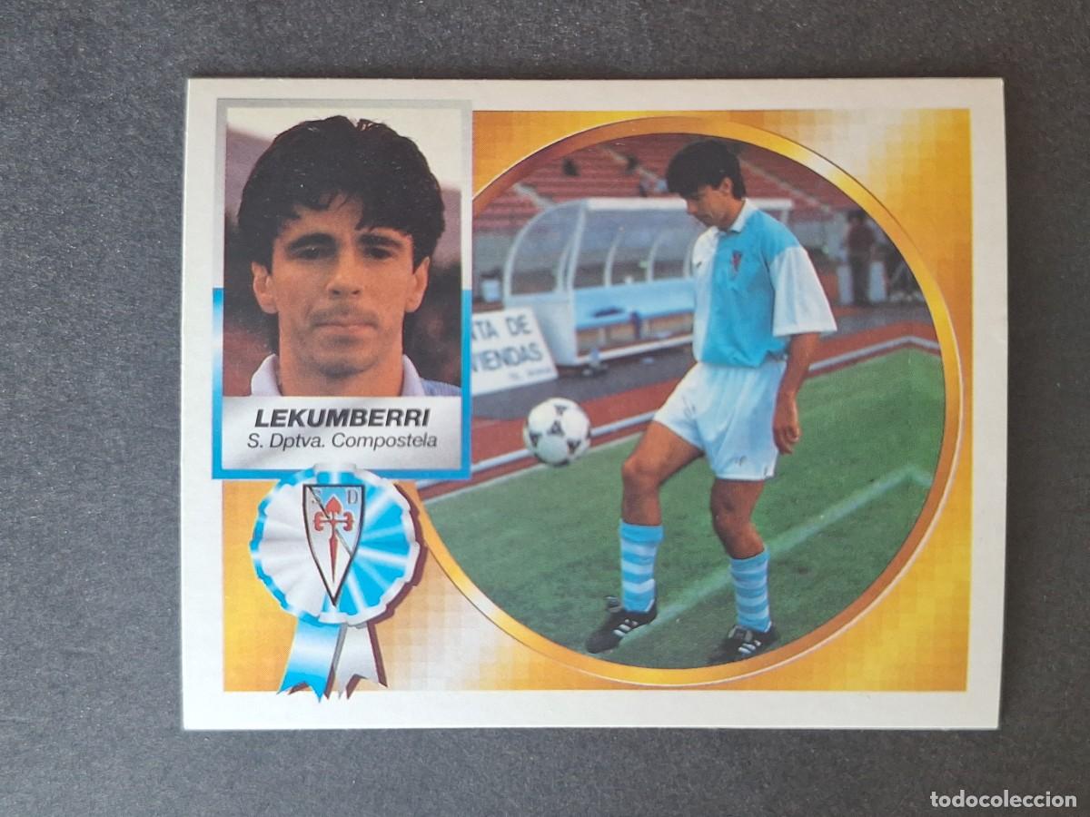 Cromos de f&uacute;tbol: L4 LEKUMBERRI S. D. COMPOSTELA FICHAJE 2 BIS LIGA ESTE 1994 1995 94 95 SIN PEGAR NUNCA PEGADO