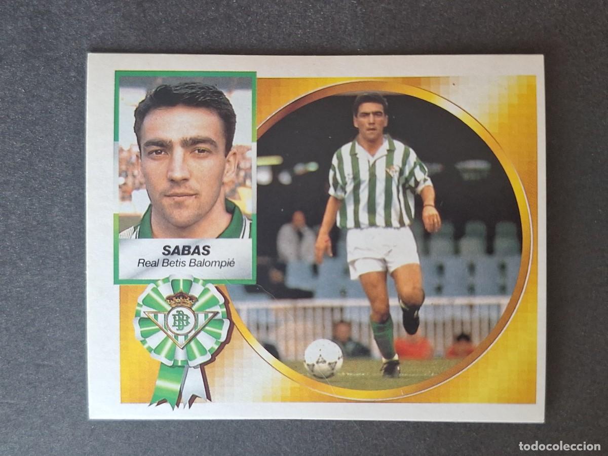 Cromos de f&uacute;tbol: L4 SABAS REAL BETIS BALOMPIE FICHAJE 4 LIGA ESTE 1994 1995 94 95 SIN PEGAR NUNCA PEGADO