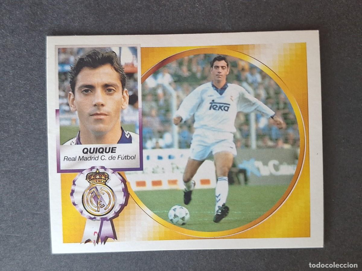 Cromos de f&uacute;tbol: L4 QUIQUE VERSION REAL MADRID FICHAJE 8 LIGA ESTE 1994 1995 94 95 SIN PEGAR NUNCA PEGADO