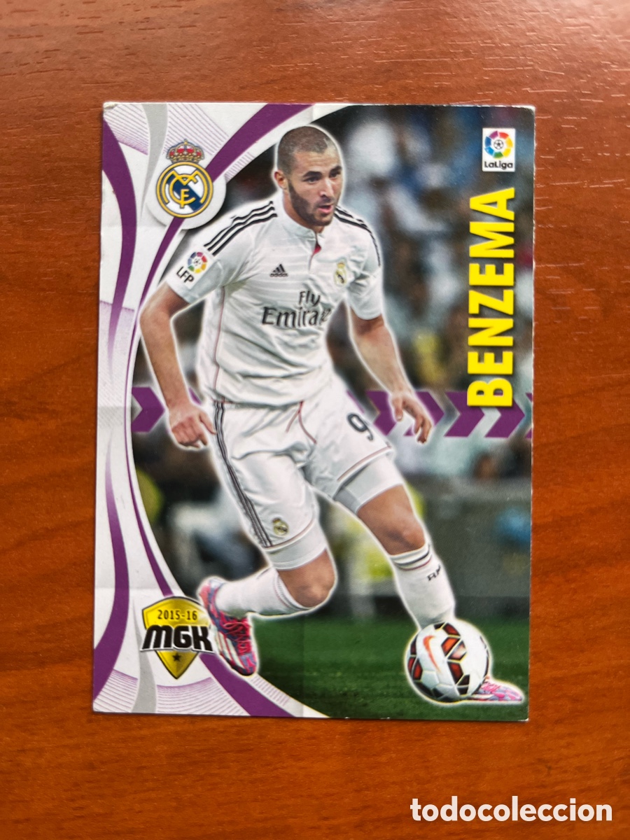 Football Stickers: 344 BENZEMA REAL MADRID MEGACRACKS PANINI ALBUM LIGA 2015 2016 15 16 MGK