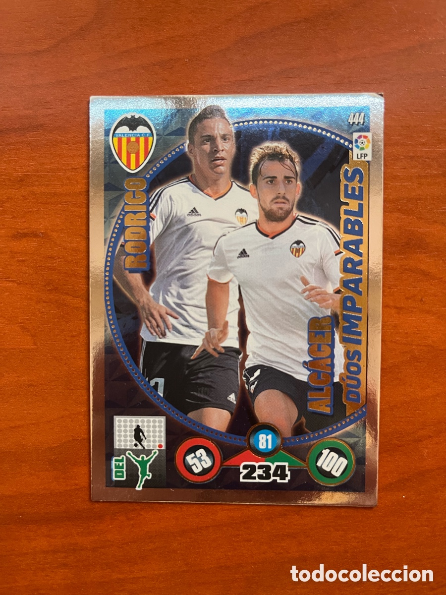 Cromos de f&uacute;tbol: D&Uacute;OS IMPARABLES N&ordm; 444 (VALENCIA) ADRENALYN XL 2014 2015 PANINI 14 15 CARD FICHA CROMO TARJETA