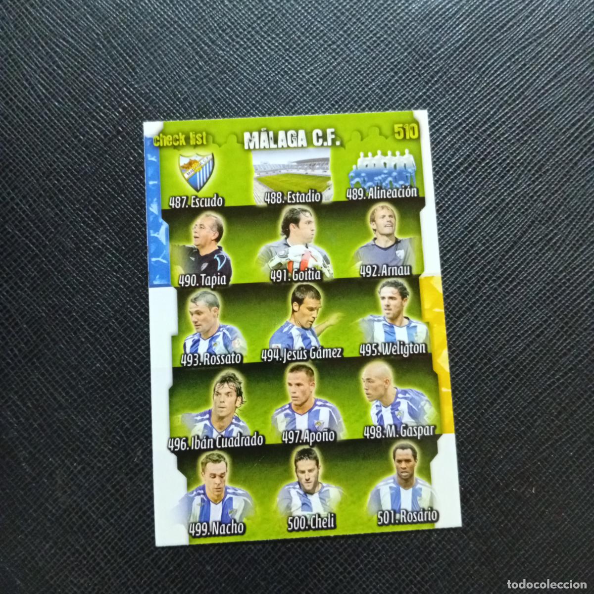 Cromos de f&uacute;tbol: 510 CHECK LIST MALAGA MUNDICROMO QUIZ GAME 2008 2009 FUTBOL 08 09 - A211 PG67