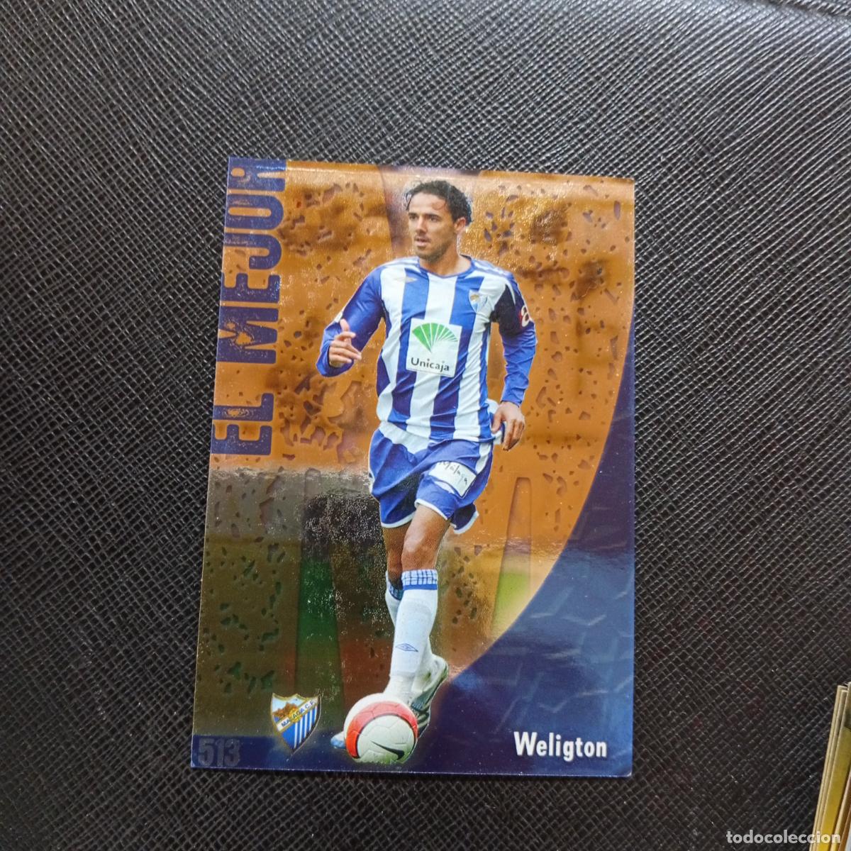 Cromos de f&uacute;tbol: 513 WELIGTON MALAGA MUNDICROMO QUIZ GAME 2008 2009 FUTBOL 08 09 - A211 PG68 PUNTAS RECTAS