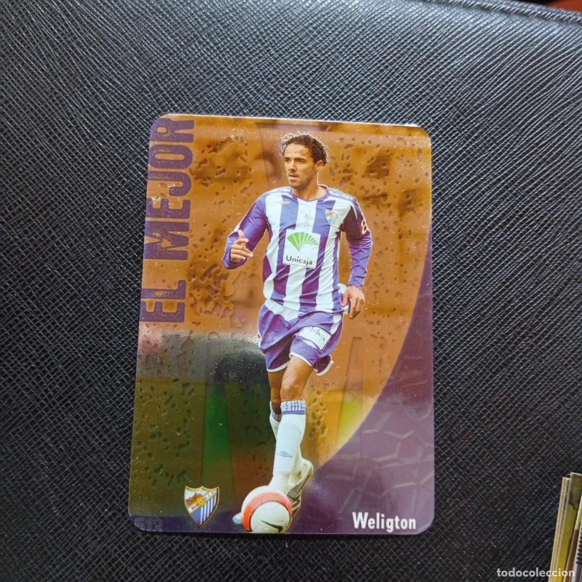 Cromos de f&uacute;tbol: 513 WELIGTON MALAGA MUNDICROMO QUIZ GAME 2008 2009 FUTBOL 08 09 - A211 PG68 PUNTAS REDONDAS