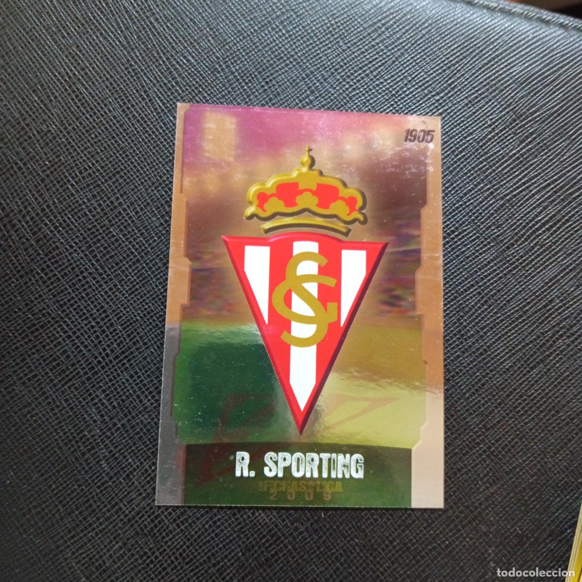 Cromos de f&uacute;tbol: 514 ESCUDO SPORTING GIJON MUNDICROMO QUIZ GAME 2008 2009 FUTBOL 08 09 - A211 PG68 PUNTAS RECTAS
