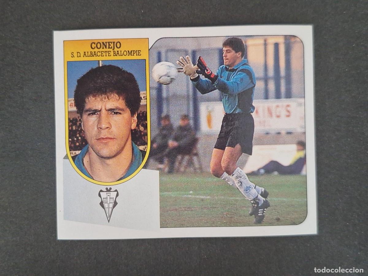 Cromos de f&uacute;tbol: L3 CONEJO ALBACETE BALOMPIE LIGA ESTE 1991 1992 91 92 CARTON SIN PEGAR NUNCA PEGADO