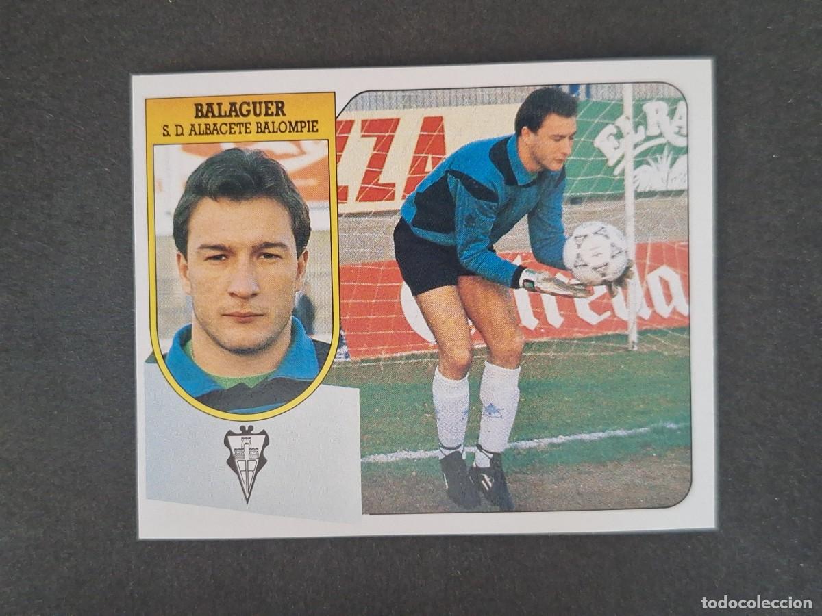 Cromos de f&uacute;tbol: L3 BALAGUER ALBACETE BALOMPIE LIGA ESTE 1991 1992 91 92 CARTON SIN PEGAR NUNCA PEGADO