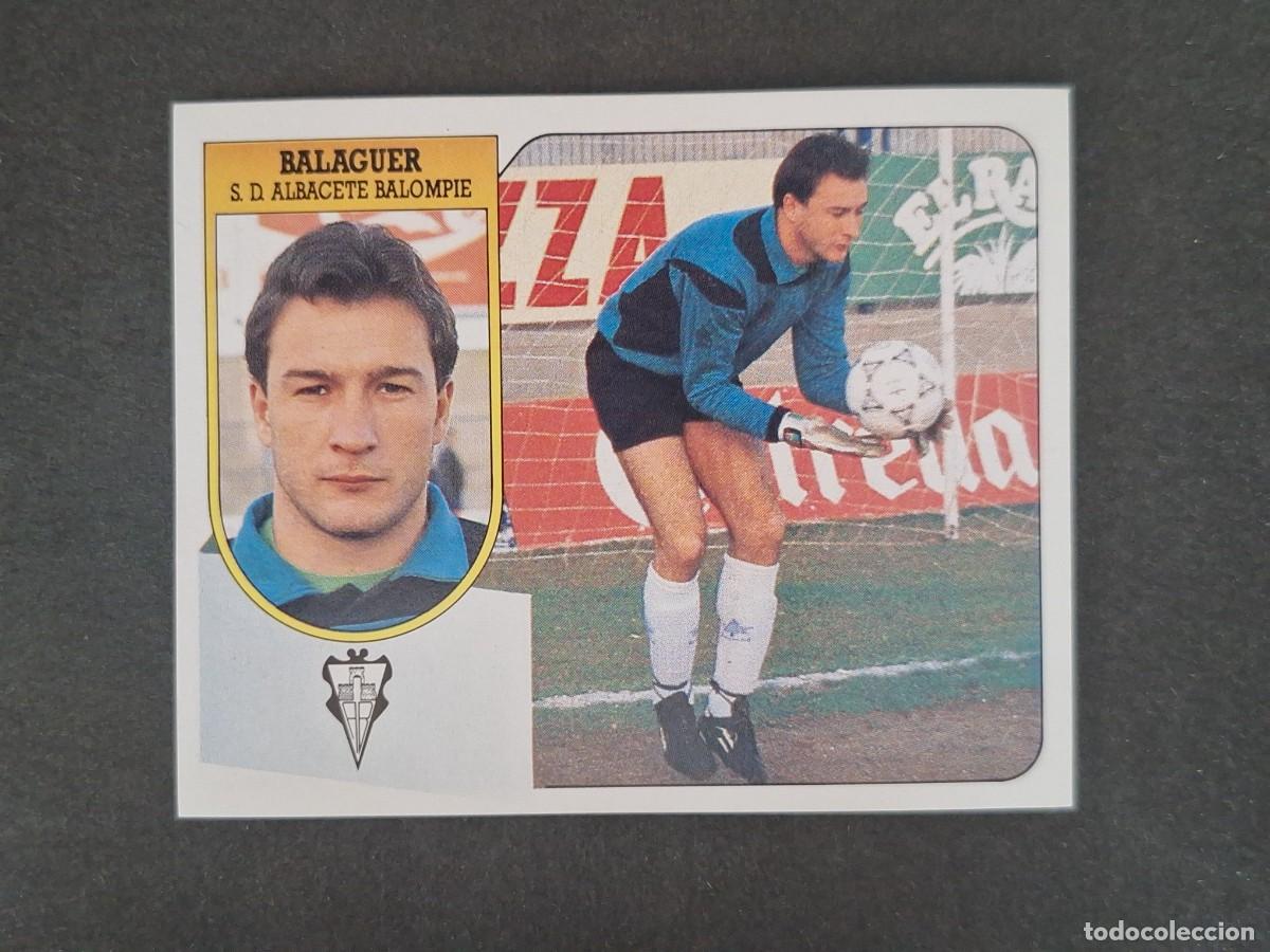 Cromos de f&uacute;tbol: L3 BALAGUER ALBACETE BALOMPIE LIGA ESTE 1991 1992 91 92 CARTON SIN PEGAR NUNCA PEGADO