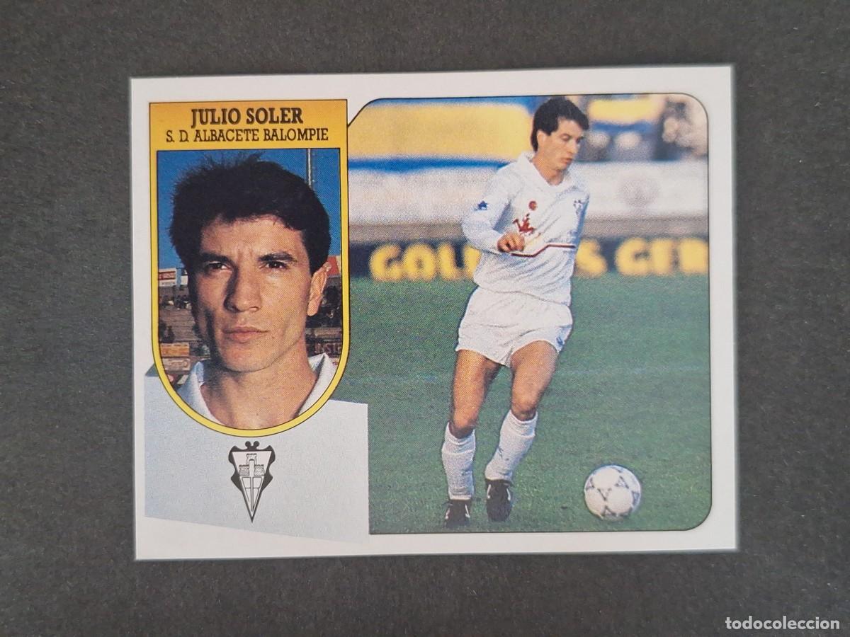 Figurine di Calcio: L3 JULIO SOLER ALBACETE BALOMPIE LIGA ESTE 1991 1992 91 92 CARTON SIN PEGAR NUNCA PEGADO