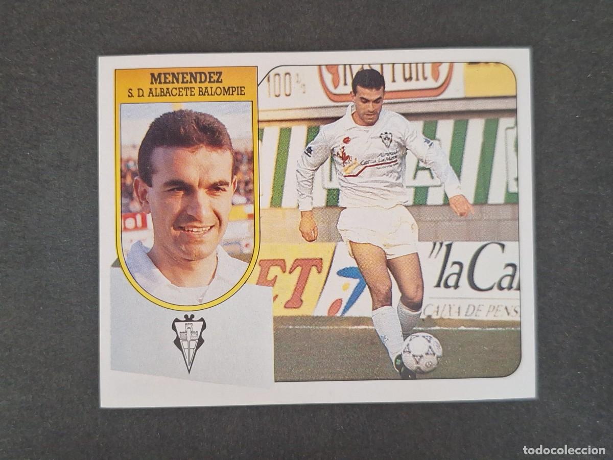 Figurine di Calcio: L3 MENENDEZ ALBACETE BALOMPIE LIGA ESTE 1991 1992 91 92 CARTON SIN PEGAR NUNCA PEGADO