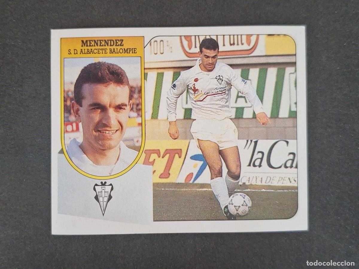 Figurine di Calcio: L3 MENENDEZ ALBACETE BALOMPIE LIGA ESTE 1991 1992 91 92 CARTON SIN PEGAR NUNCA PEGADO