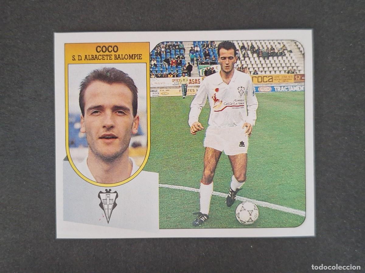 Figurine di Calcio: L3 COCO ALBACETE BALOMPIE LIGA ESTE 1991 1992 91 92 CARTON SIN PEGAR NUNCA PEGADO