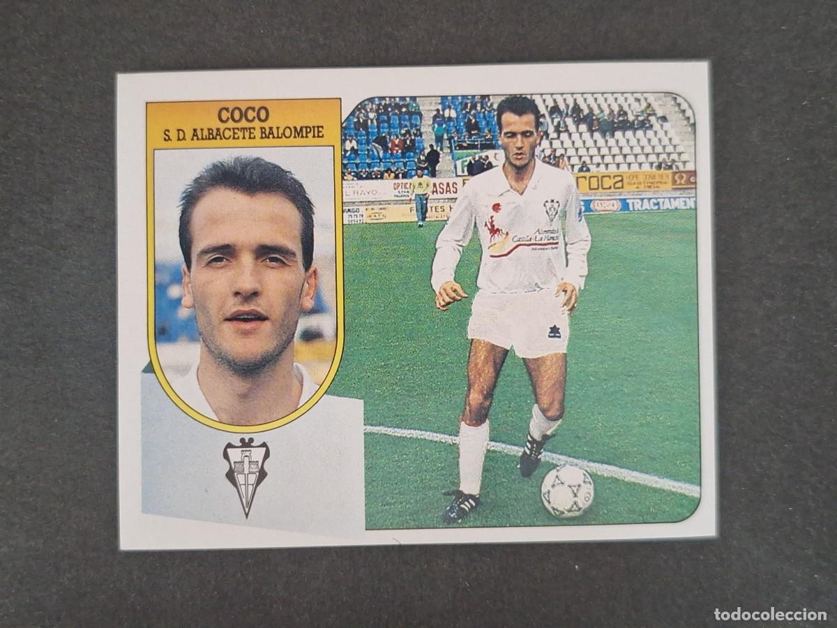 Figurine di Calcio: L3 COCO ALBACETE BALOMPIE LIGA ESTE 1991 1992 91 92 CARTON SIN PEGAR NUNCA PEGADO