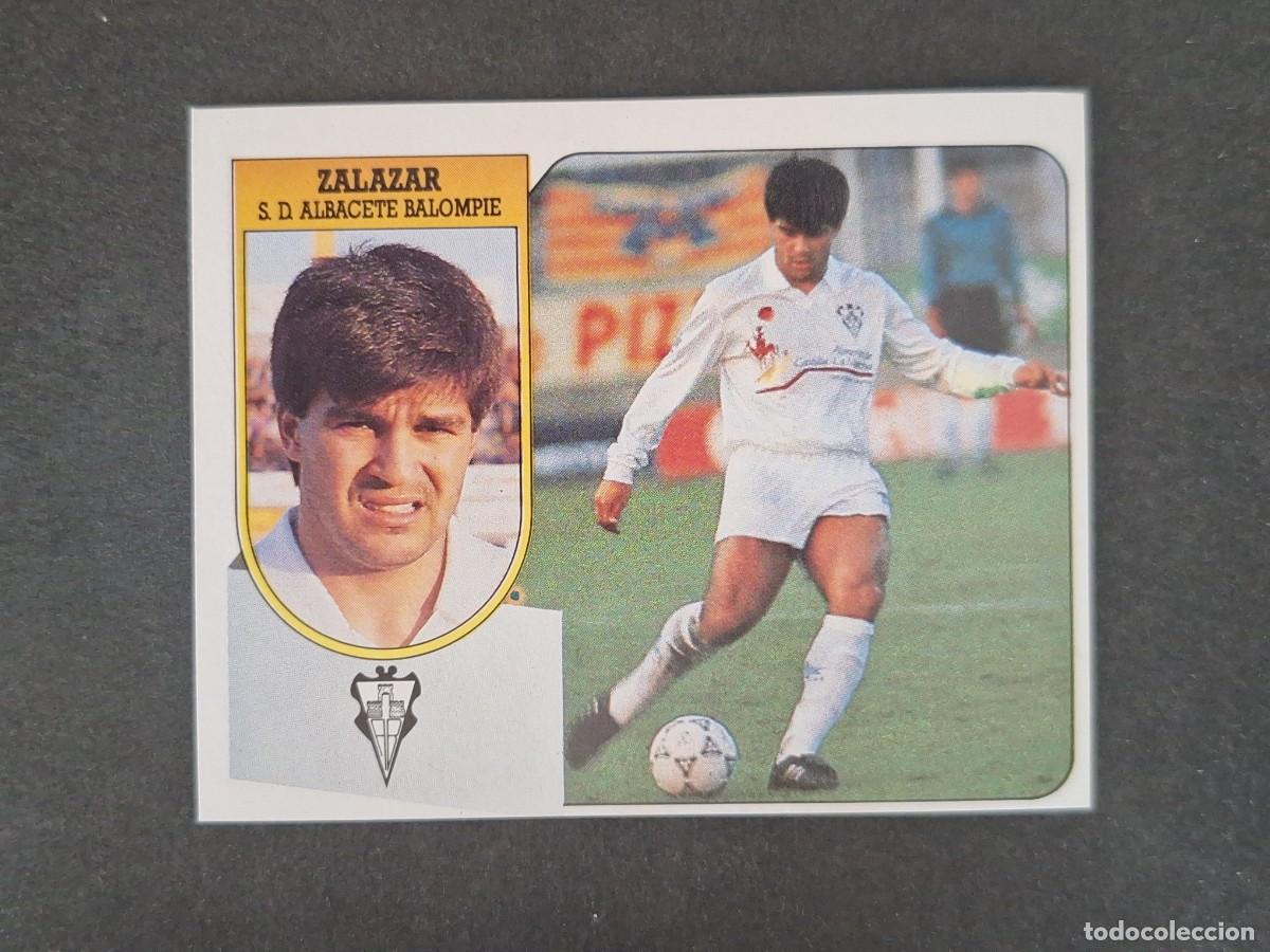 Figurine di Calcio: L3 ZALAZAR ALBACETE BALOMPIE LIGA ESTE 1991 1992 91 92 CARTON SIN PEGAR NUNCA PEGADO