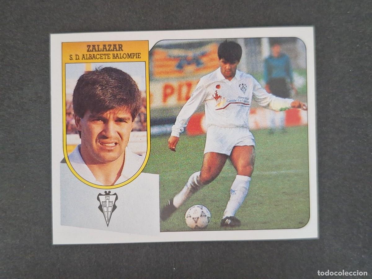 Figurine di Calcio: L3 ZALAZAR ALBACETE BALOMPIE LIGA ESTE 1991 1992 91 92 CARTON SIN PEGAR NUNCA PEGADO
