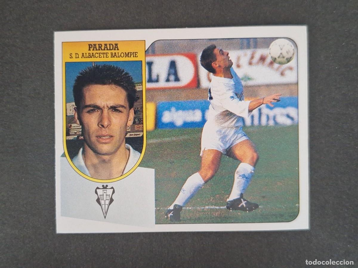 Cromos de f&uacute;tbol: L3 PARADA ALBACETE BALOMPIE LIGA ESTE 1991 1992 91 92 CARTON SIN PEGAR NUNCA PEGADO