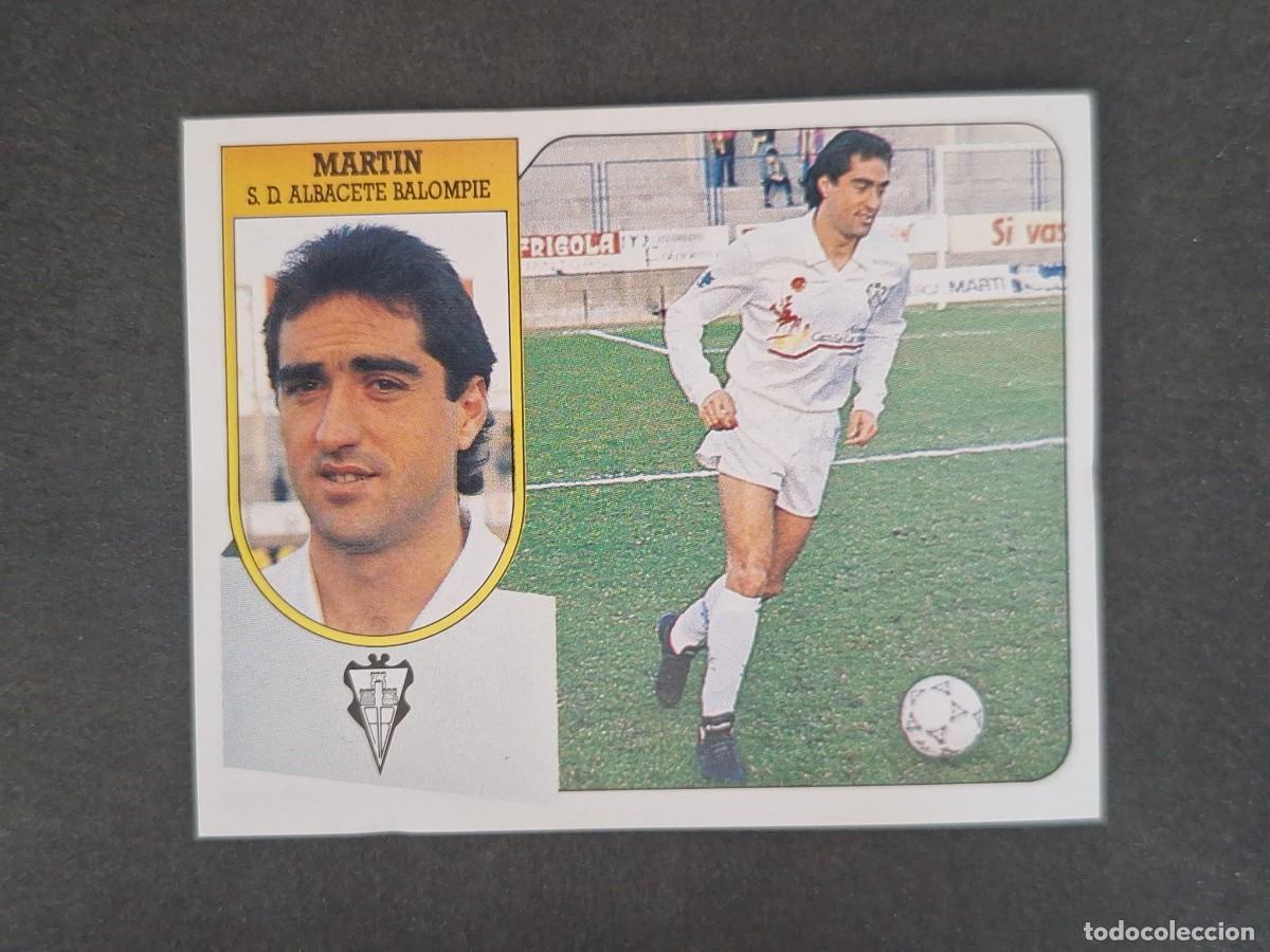 Cromos de f&uacute;tbol: L3 MARTIN ALBACETE BALOMPIE LIGA ESTE 1991 1992 91 92 CARTON SIN PEGAR NUNCA PEGADO