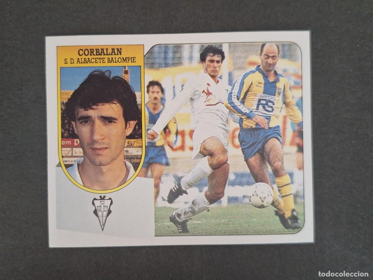 Cromos de f&uacute;tbol: L3 CORBALAN ALBACETE BALOMPIE LIGA ESTE 1991 1992 91 92 CARTON SIN PEGAR NUNCA PEGADO