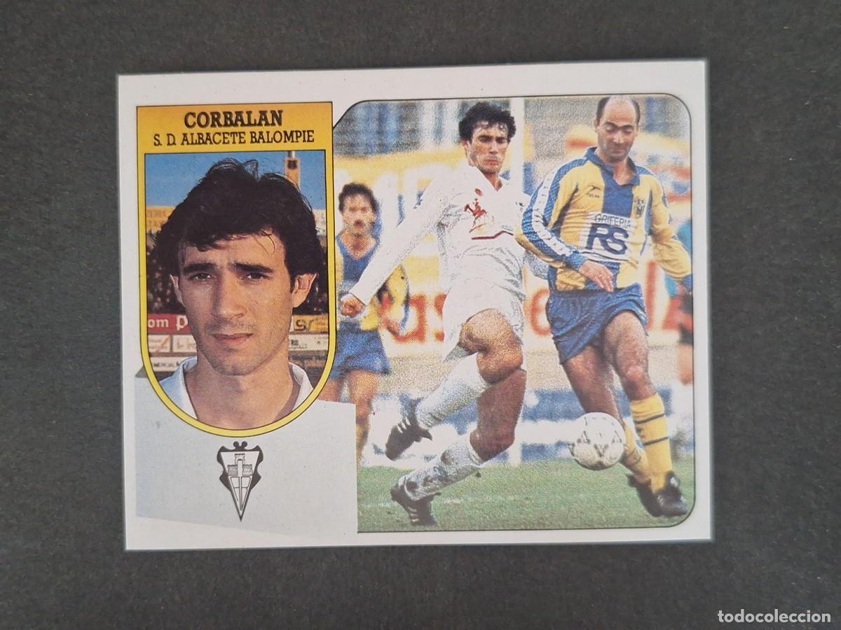 Cromos de f&uacute;tbol: L3 CORBALAN ALBACETE BALOMPIE LIGA ESTE 1991 1992 91 92 CARTON SIN PEGAR NUNCA PEGADO