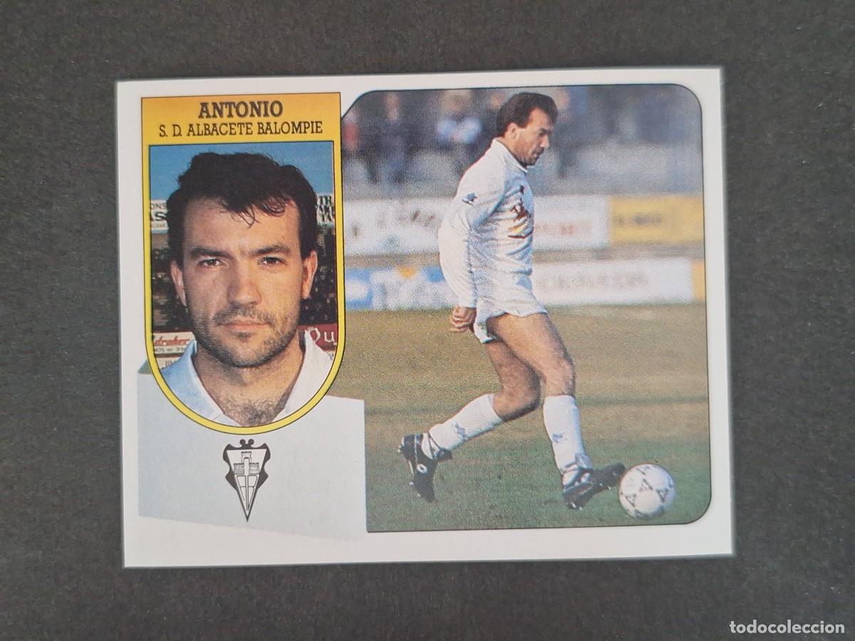 Cromos de f&uacute;tbol: L3 ANTONIO ALBACETE BALOMPIE LIGA ESTE 1991 1992 91 92 CARTON SIN PEGAR NUNCA PEGADO