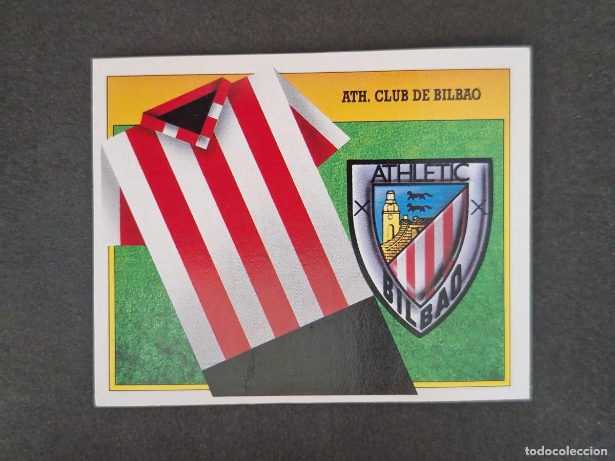 Cromos de f&uacute;tbol: L3 ESCUDO ATHLETIC CLUB DE BILBAO LIGA ESTE 1991 1992 91 92 CARTON SIN PEGAR NUNCA PEGADO