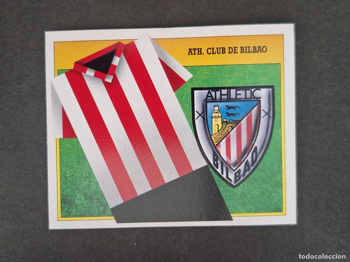Cromos de f&uacute;tbol: L3 ESCUDO ATHLETIC CLUB DE BILBAO LIGA ESTE 1991 1992 91 92 CARTON SIN PEGAR NUNCA PEGADO