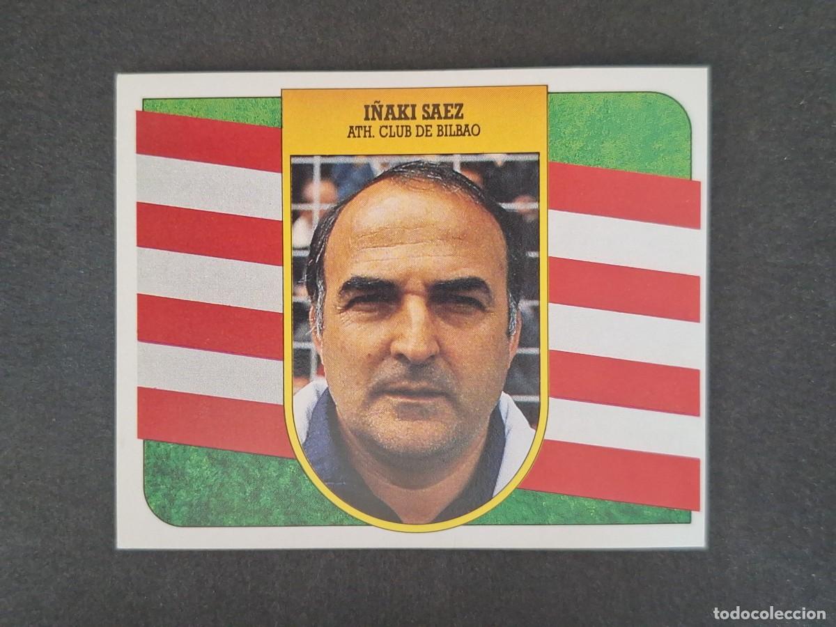 Cromos de f&uacute;tbol: L3 I&Ntilde;AKI SAEZ ENTRENADOR ATHLETIC DE BILBAO LIGA ESTE 1991 1992 91 92 CARTON SIN PEGAR NUNCA PEGADO