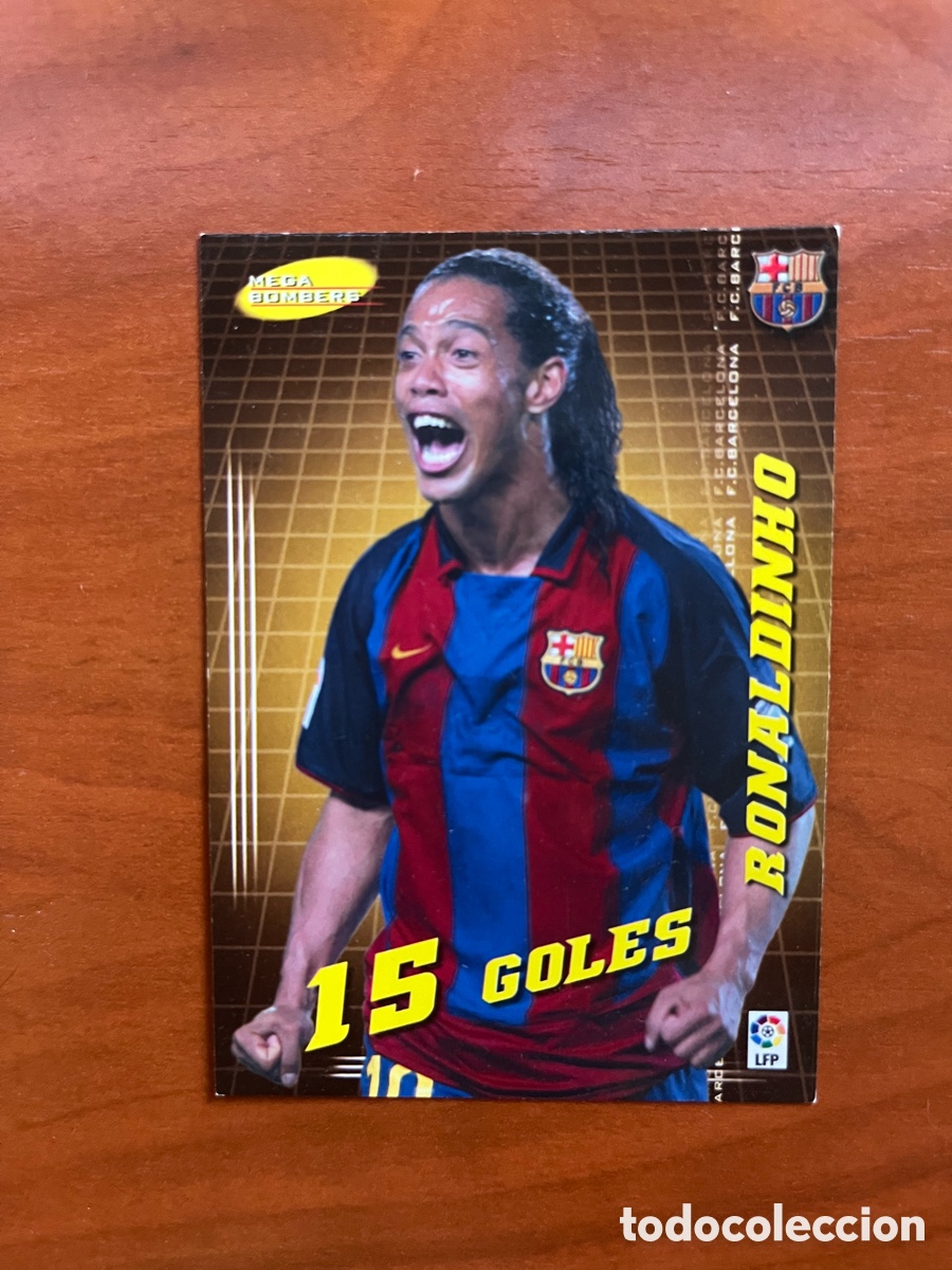 Cromos de f&uacute;tbol: 405 RONALDINHO FC BARCELONA MEGA BOMBERS MEGACRACKS 2004 2005