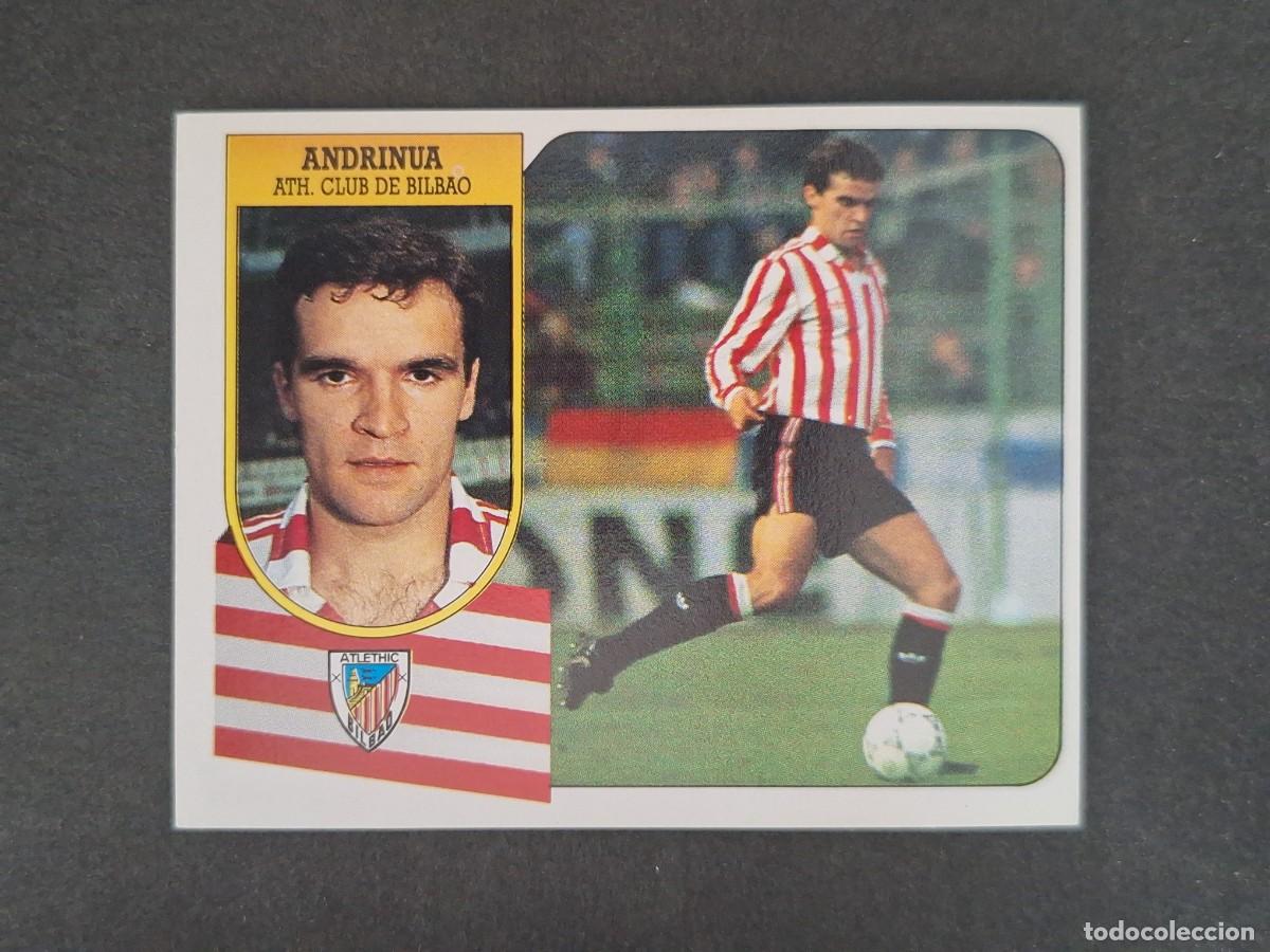 Cromos de f&uacute;tbol: L3 ANDRINUA ATHLETIC DE BILBAO LIGA ESTE 1991 1992 91 92 CARTON SIN PEGAR NUNCA PEGADO