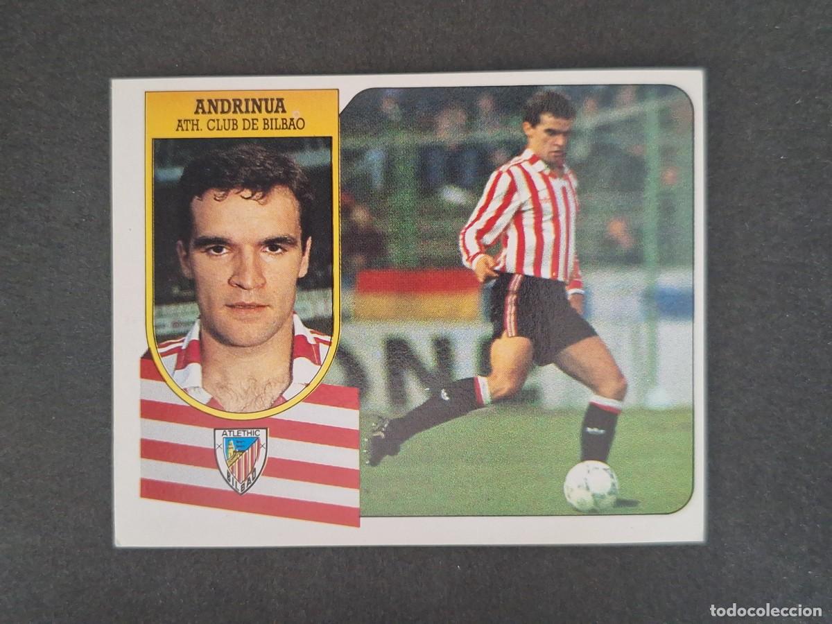 Cromos de f&uacute;tbol: L3 ANDRINUA ATHLETIC DE BILBAO LIGA ESTE 1991 1992 91 92 CARTON SIN PEGAR NUNCA PEGADO
