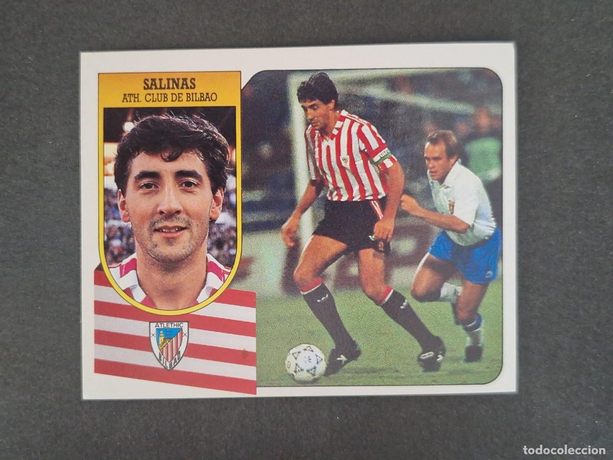 Cromos de f&uacute;tbol: L3 SALINAS ATHLETIC DE BILBAO LIGA ESTE 1991 1992 91 92 CARTON SIN PEGAR NUNCA PEGADO