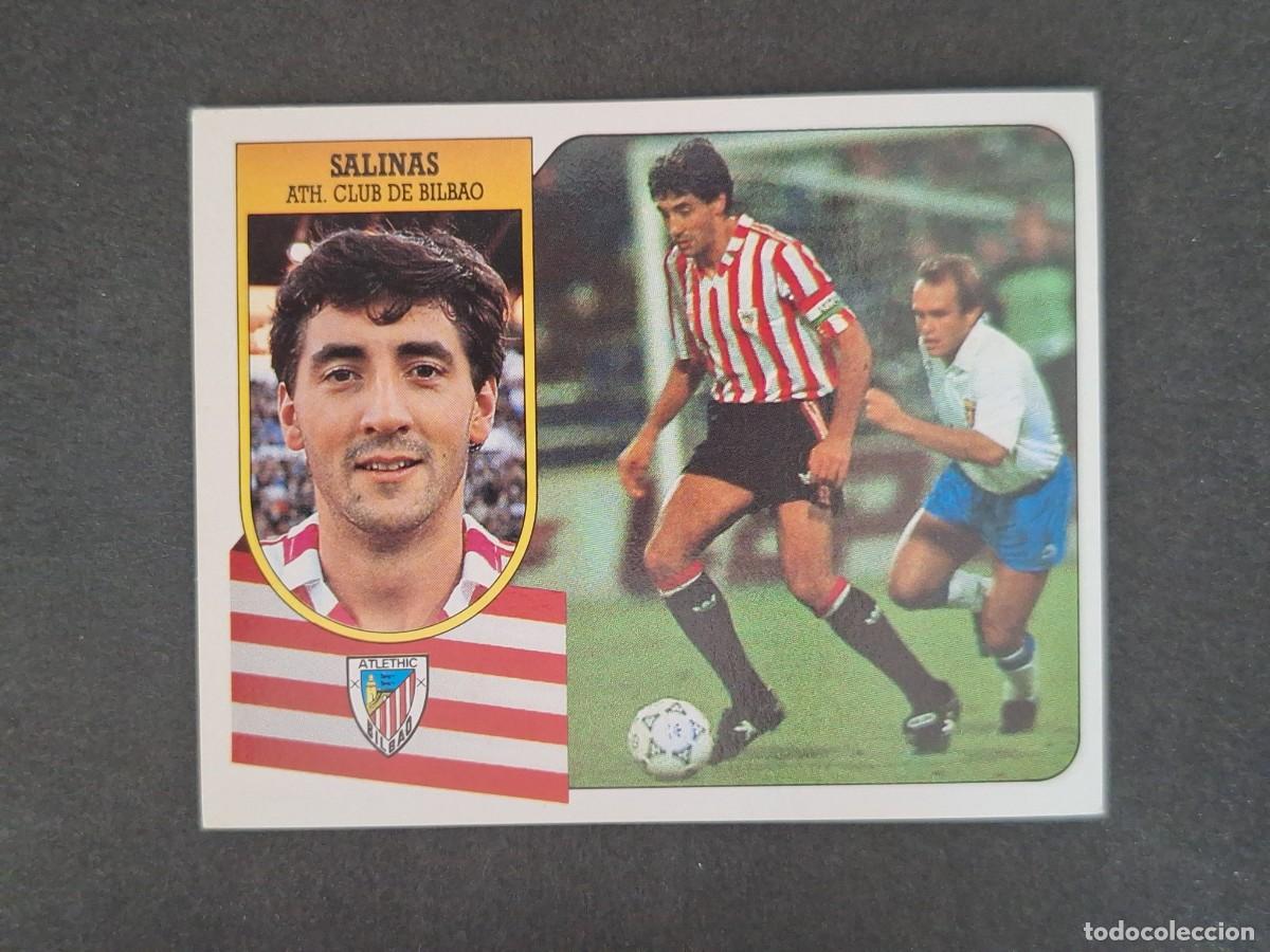 Cromos de f&uacute;tbol: L3 SALINAS ATHLETIC DE BILBAO LIGA ESTE 1991 1992 91 92 CARTON SIN PEGAR NUNCA PEGADO