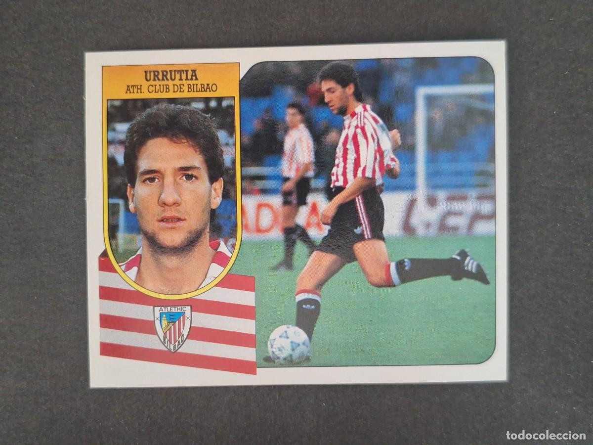 Cromos de f&uacute;tbol: L3 URRUTIA ATHLETIC DE BILBAO LIGA ESTE 1991 1992 91 92 CARTON SIN PEGAR NUNCA PEGADO