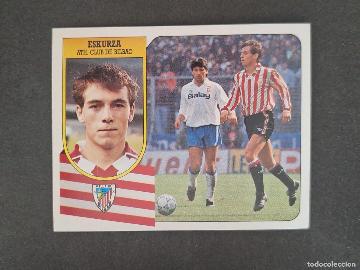 Cromos de f&uacute;tbol: L3 ESKURZA ATHLETIC DE BILBAO LIGA ESTE 1991 1992 91 92 CARTON SIN PEGAR NUNCA PEGADO