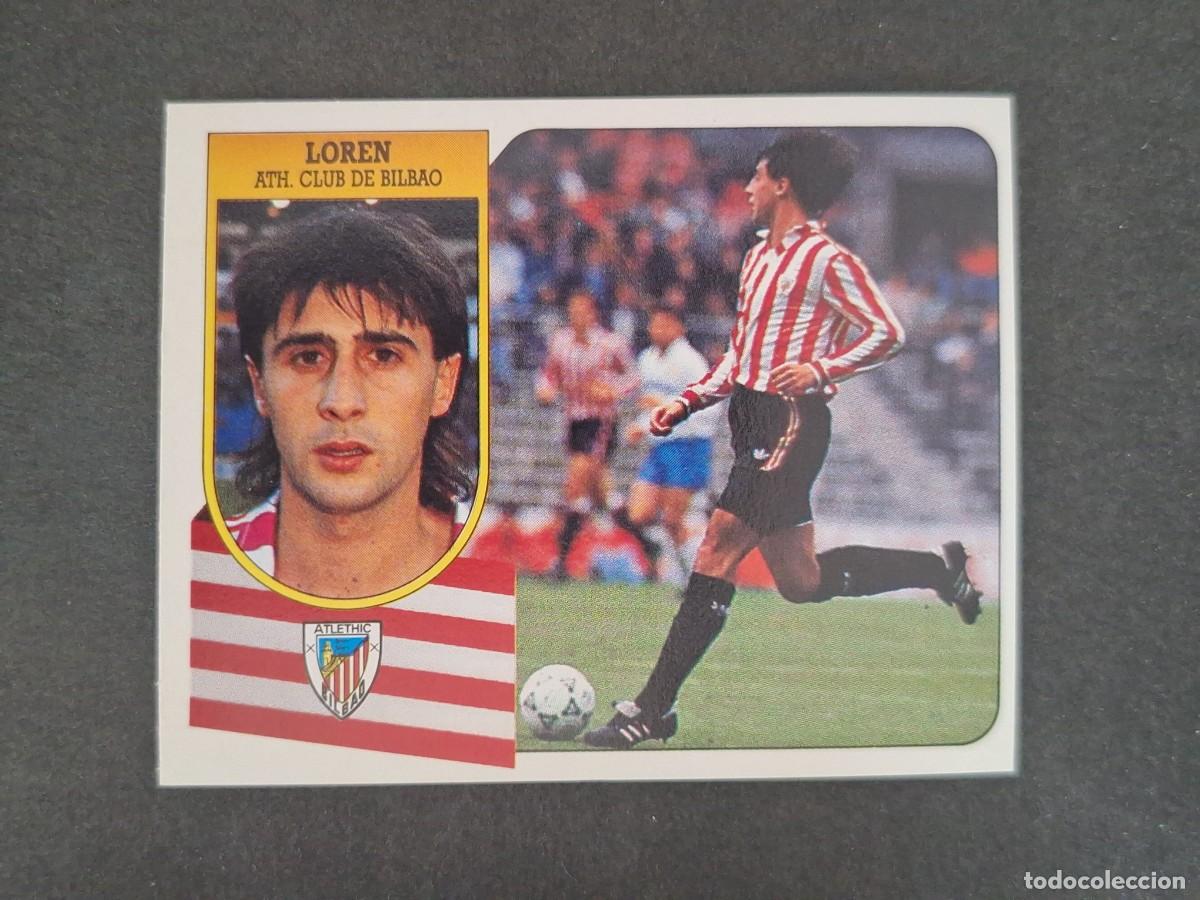 Cromos de f&uacute;tbol: L3 LOREN ATHLETIC DE BILBAO LIGA ESTE 1991 1992 91 92 CARTON SIN PEGAR NUNCA PEGADO