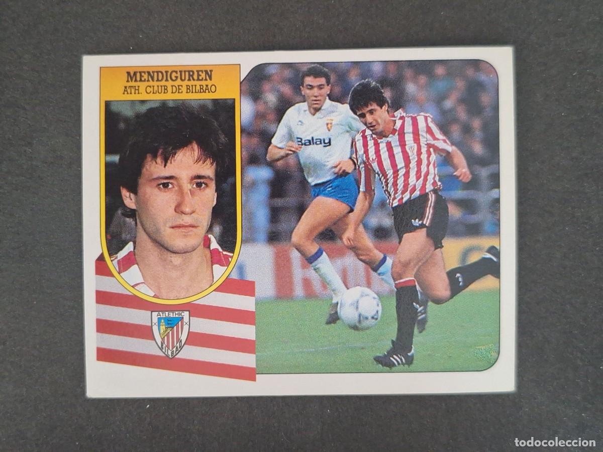 Cromos de f&uacute;tbol: L3 MENDIGUREN ATHLETIC DE BILBAO LIGA ESTE 1991 1992 91 92 CARTON SIN PEGAR NUNCA PEGADO