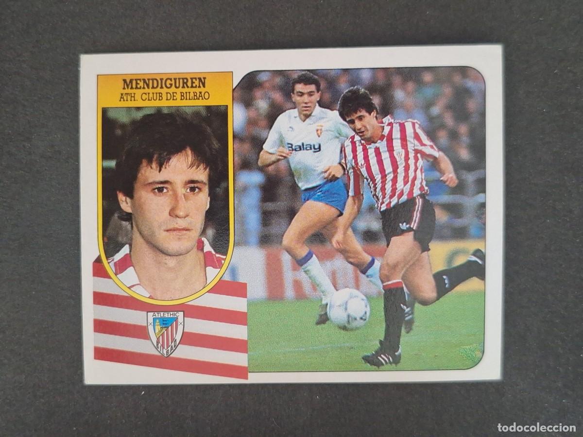 Cromos de f&uacute;tbol: L3 MENDIGUREN ATHLETIC DE BILBAO LIGA ESTE 1991 1992 91 92 CARTON SIN PEGAR NUNCA PEGADO