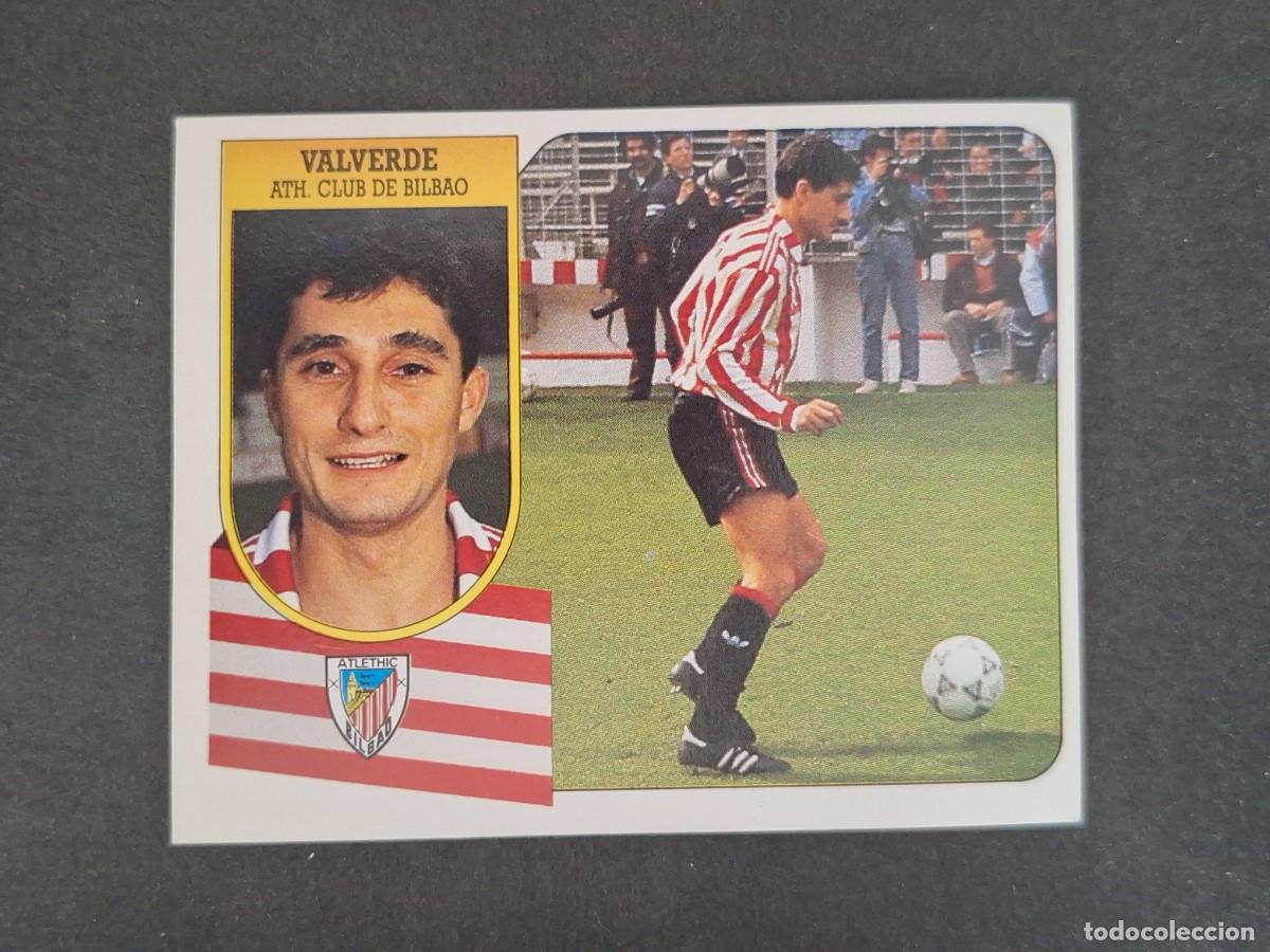 Cromos de f&uacute;tbol: L3 VALVERDE ATHLETIC DE BILBAO LIGA ESTE 1991 1992 91 92 CARTON SIN PEGAR NUNCA PEGADO