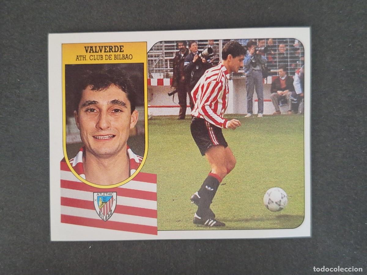 Cromos de f&uacute;tbol: L3 VALVERDE ATHLETIC DE BILBAO LIGA ESTE 1991 1992 91 92 CARTON SIN PEGAR NUNCA PEGADO