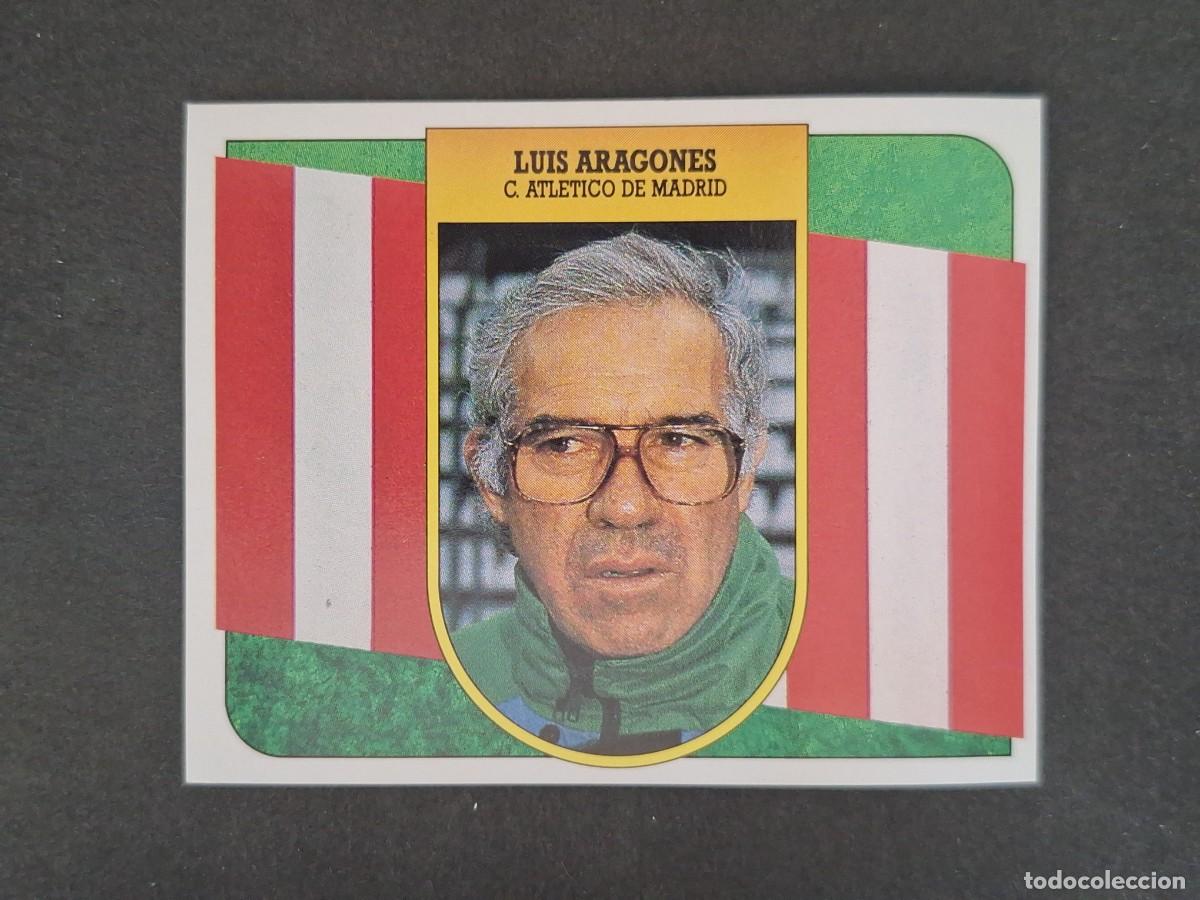 Cromos de f&uacute;tbol: L3 LUIS ARAGONES ENTRENADOR ATLETICO MADRID LIGA ESTE 1991 1992 91 92 CARTON SIN PEGAR NUNCA PEGADO