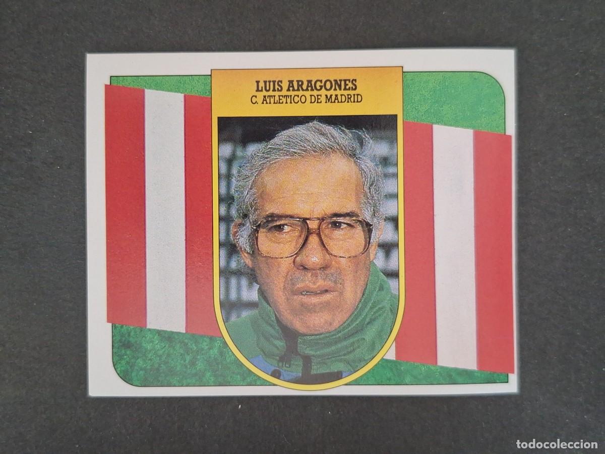 Cromos de f&uacute;tbol: L3 LUIS ARAGONES ENTRENADOR ATLETICO MADRID LIGA ESTE 1991 1992 91 92 CARTON SIN PEGAR NUNCA PEGADO