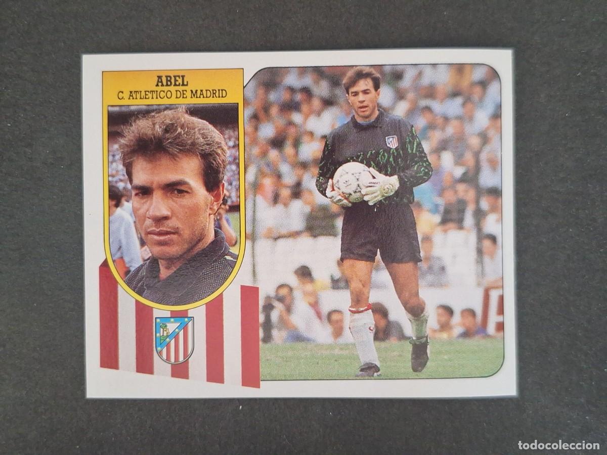 Cromos de f&uacute;tbol: L3 ABEL ATLETICO DE MADRID LIGA ESTE 1991 1992 91 92 CARTON SIN PEGAR NUNCA PEGADO