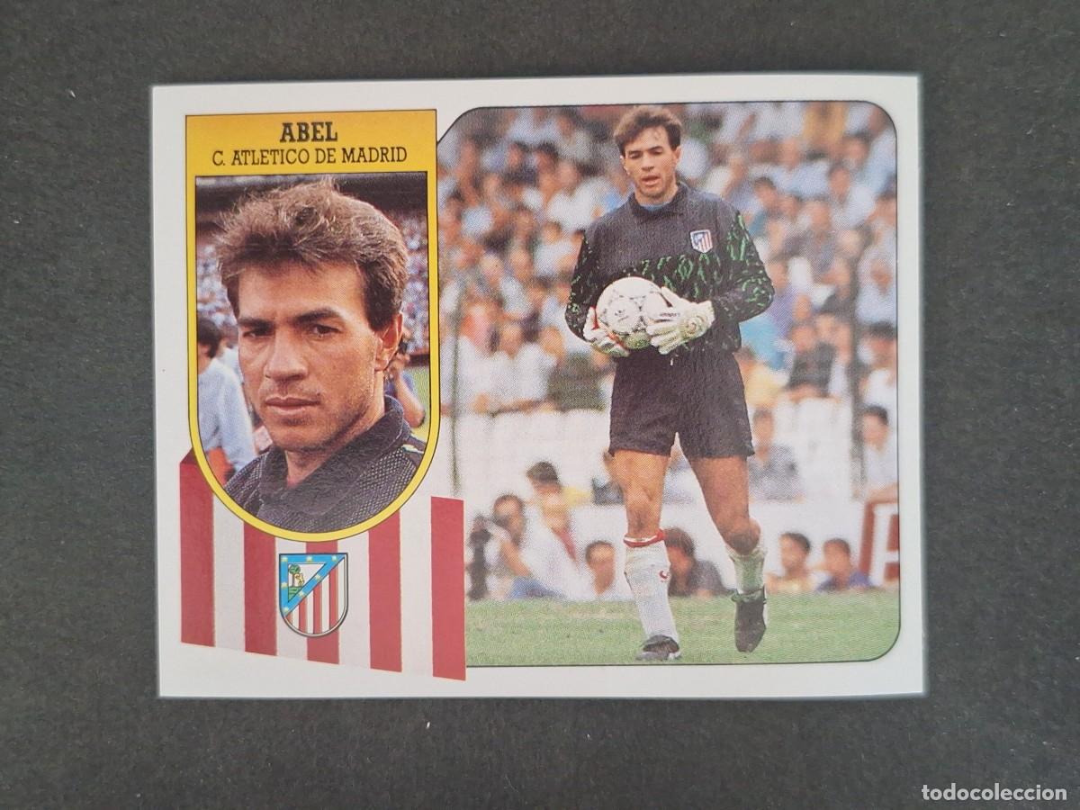 Cromos de f&uacute;tbol: L3 ABEL ATLETICO DE MADRID LIGA ESTE 1991 1992 91 92 CARTON SIN PEGAR NUNCA PEGADO