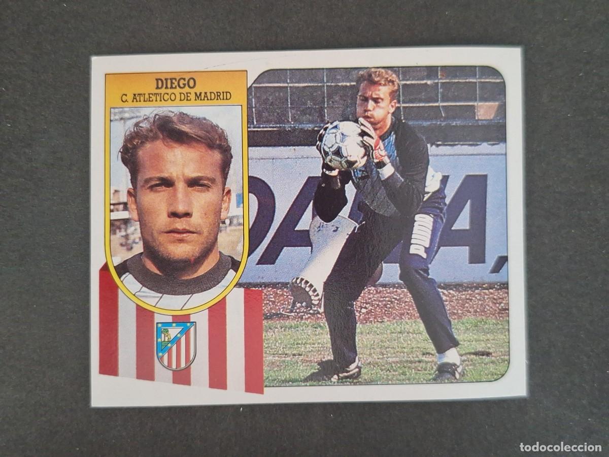 Cromos de f&uacute;tbol: L3 DIEGO ATLETICO DE MADRID LIGA ESTE 1991 1992 91 92 CARTON SIN PEGAR NUNCA PEGADO