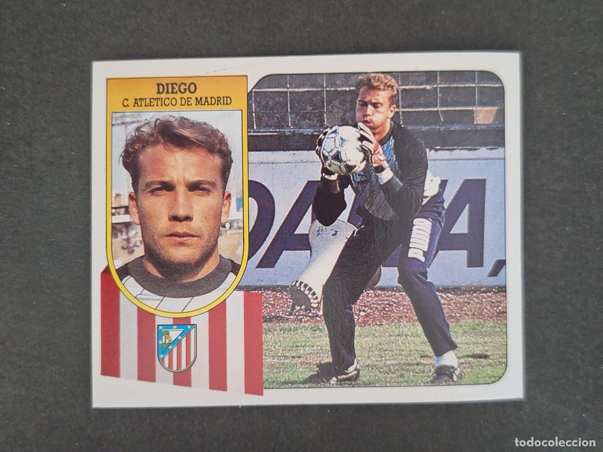 Cromos de f&uacute;tbol: L3 DIEGO ATLETICO DE MADRID LIGA ESTE 1991 1992 91 92 CARTON SIN PEGAR NUNCA PEGADO