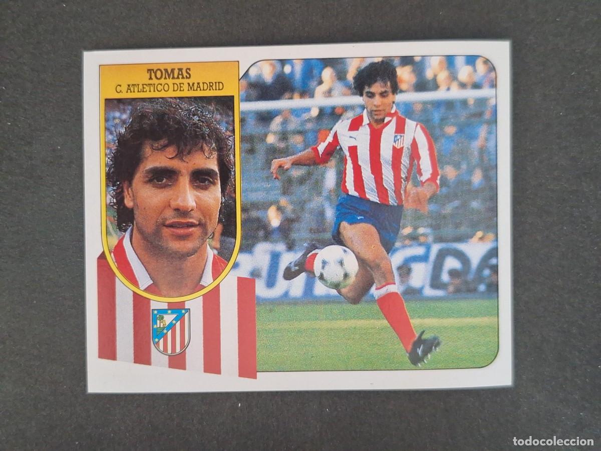 Cromos de f&uacute;tbol: L3 TOMAS ATLETICO DE MADRID LIGA ESTE 1991 1992 91 92 CARTON SIN PEGAR NUNCA PEGADO