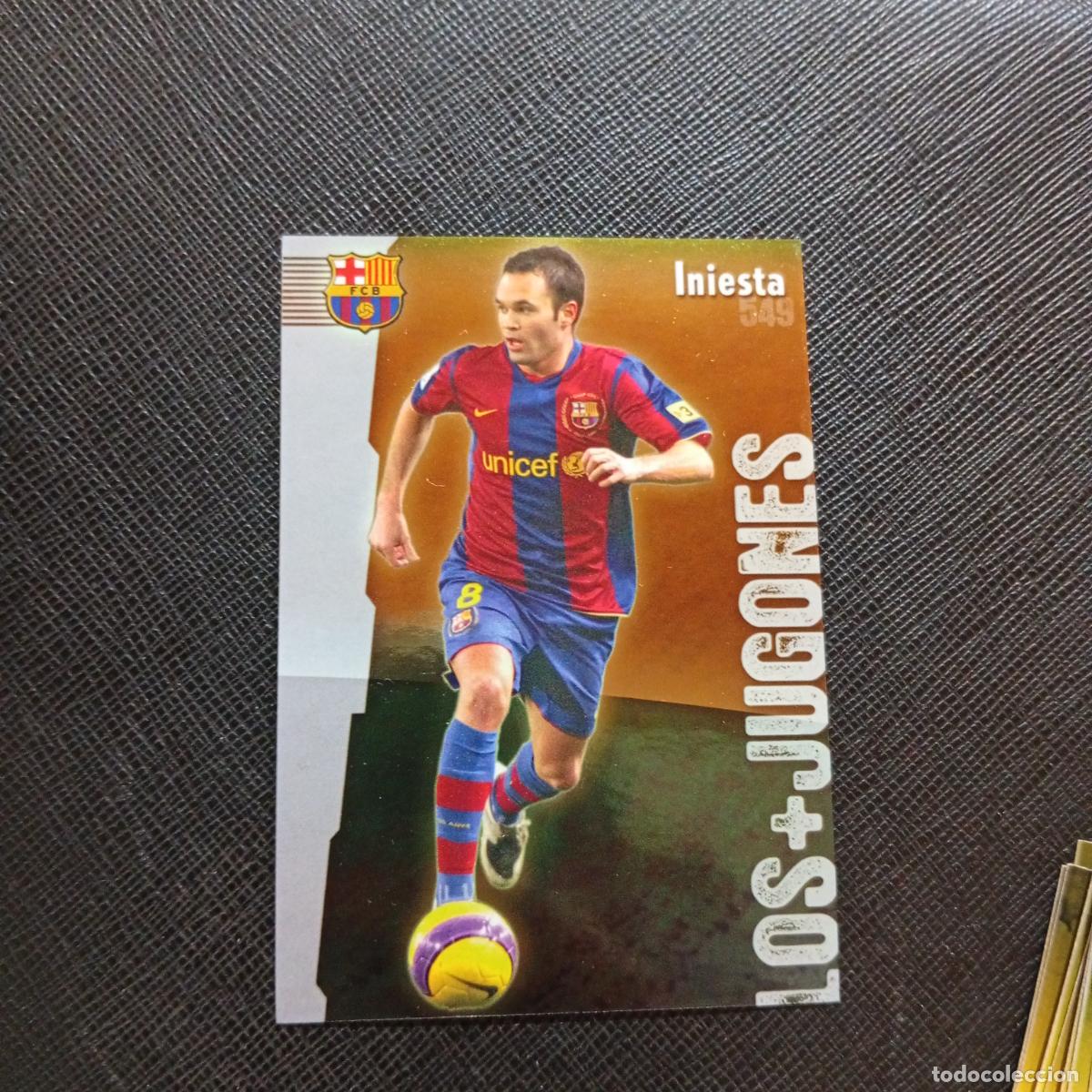 Cromos de f&uacute;tbol: 549 INIESTA BARCELONA MUNDICROMO QUIZ GAME 2008 2009 FUTBOL 08 09 - A211 PG72 RECTAS