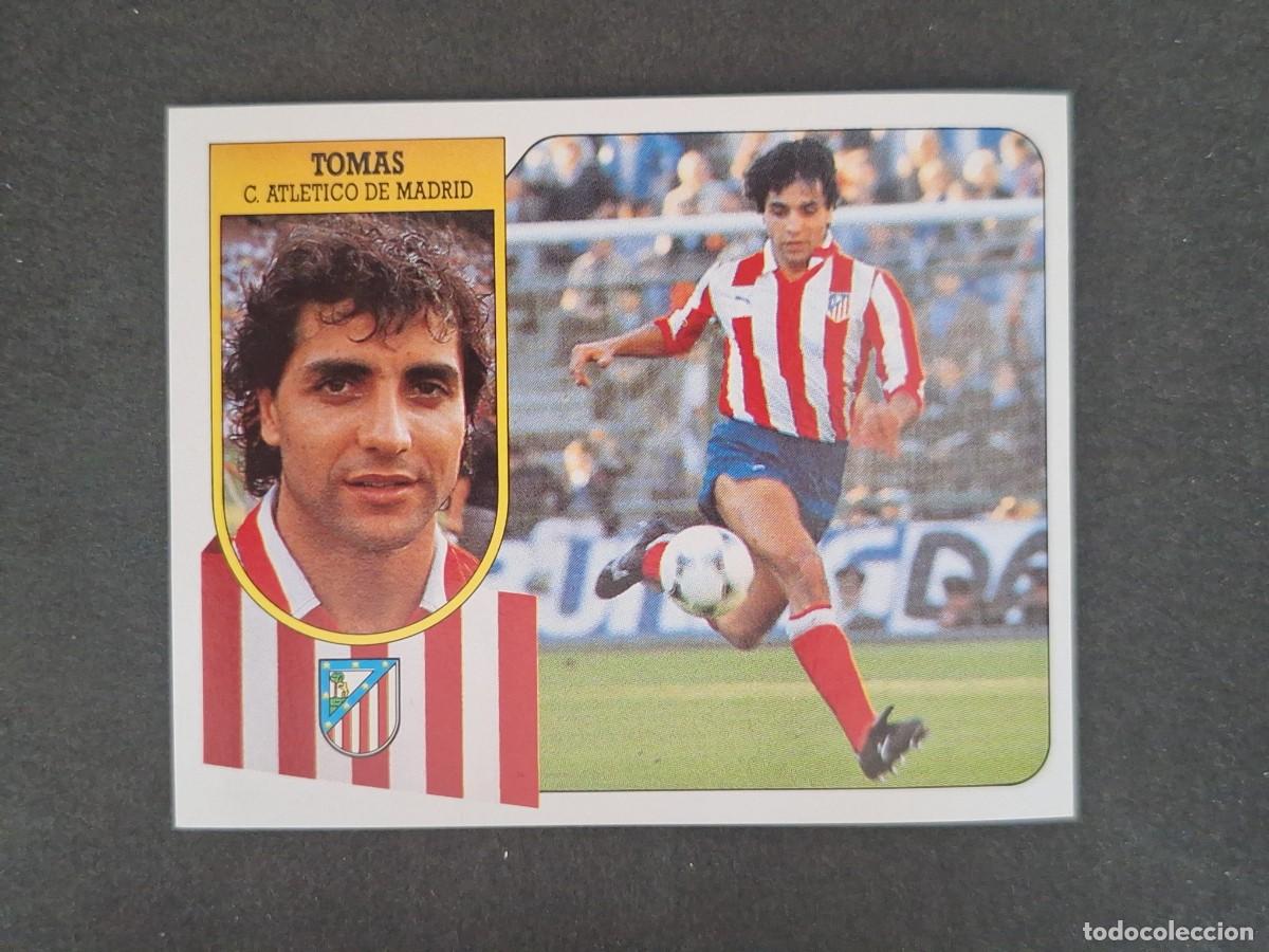 Cromos de f&uacute;tbol: L3 TOMAS ATLETICO DE MADRID LIGA ESTE 1991 1992 91 92 CARTON SIN PEGAR NUNCA PEGADO