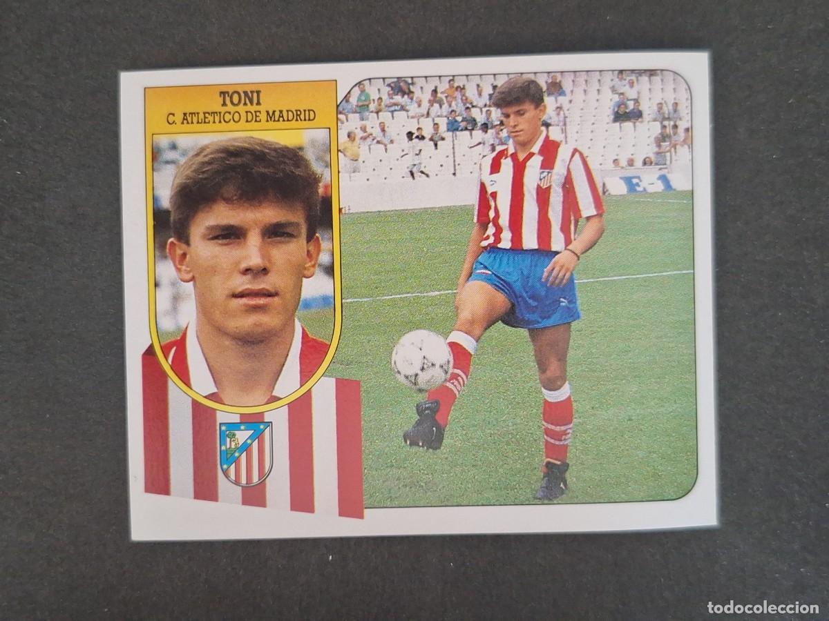 Cromos de f&uacute;tbol: L3 TONI ATLETICO DE MADRID LIGA ESTE 1991 1992 91 92 CARTON SIN PEGAR NUNCA PEGADO